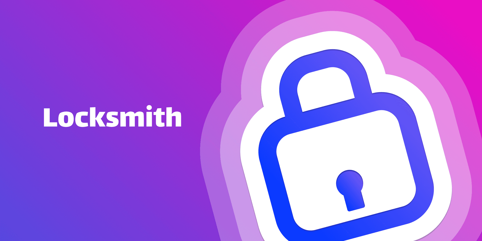 Locksmith wordmark beside a large padlock icon