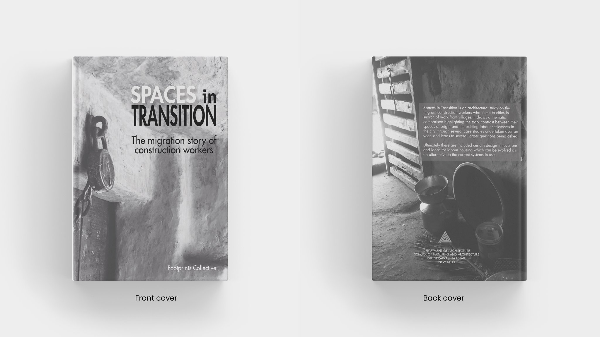 Front and back covers of Spaces in transition