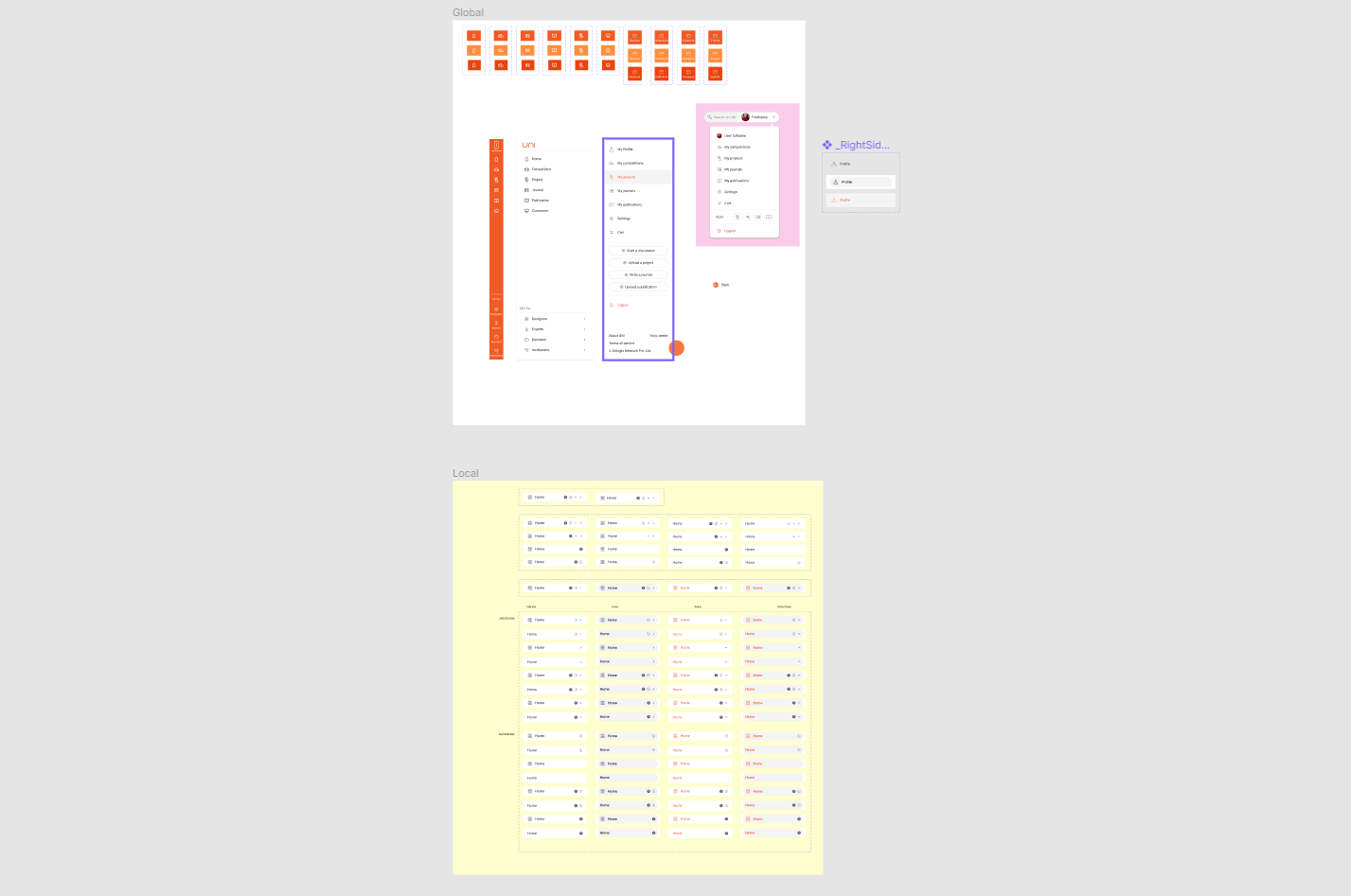 Sidebar and navigation components