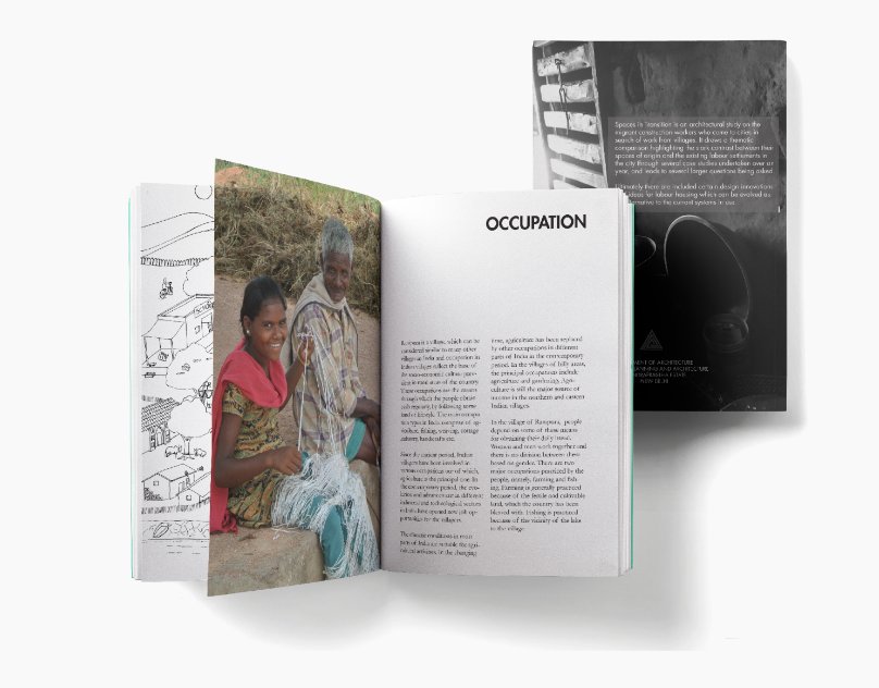 Open copy of Spaces in transition showing the Occupation chapter